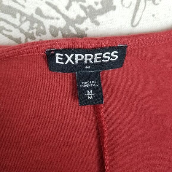 Express Rust Colored Long Sleeve Casual Dress Size M‎ - Picture 2 of 7